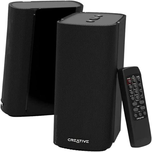 Creative Labs 51MF1690AA002 T100 2.0 نظام سماعات بلوتوث - 40 واط RMS - 50 هرتز إلى 20 كيلو هرتز - USB - مكبرات صوت كمبيوتر سطح المكتب اللاسلكية المدمجة Hi-Fi (متجددة) in Saudi Arabia