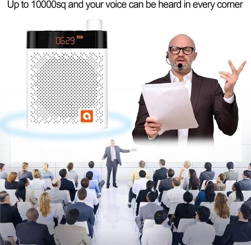 Wireless Voice Amplifier with UHF Wireless Microphone - Portable Bluetooth Speaker for Teachers, Fitness Instructors, Tour Guides - Rechargeable 3200mAh - Speaker for Classroom, Meetings, Outdoors in Saudi Arabia
