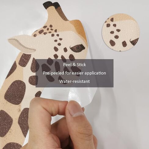 Huge Mid Century Modern Wall Mural Sticker Peel and Stick, Transparent PVC Deer Wallpaper Wall Decal, Nursery Woodland Animals Wall Art Decor for Boys Bedroom Playroom Kids Room Living Room in Kuwait