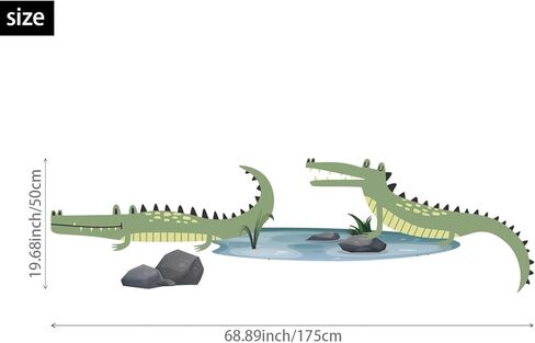 Huge Mid Century Modern Wall Mural Sticker Peel and Stick, Transparent PVC Deer Wallpaper Wall Decal, Nursery Woodland Animals Wall Art Decor for Boys Bedroom Playroom Kids Room Living Room in Kuwait