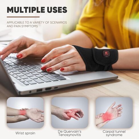 وسادة تدفئة يدوية من Aroma Season، وسادة تدفئة لتخفيف نفق الرسغ، لاسلكية، دعامة لف اليد للتدفئة، دعامة التهاب غمد الوتر من De Quervain، بطارية قابلة لإعادة الشحن بقدرة 3000 مللي أمبير في الساعة in Kuwait