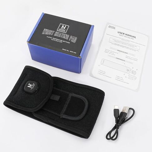 وسادة تدفئة يدوية من Aroma Season، وسادة تدفئة لتخفيف نفق الرسغ، لاسلكية، دعامة لف اليد للتدفئة، دعامة التهاب غمد الوتر من De Quervain، بطارية قابلة لإعادة الشحن بقدرة 3000 مللي أمبير في الساعة in Kuwait