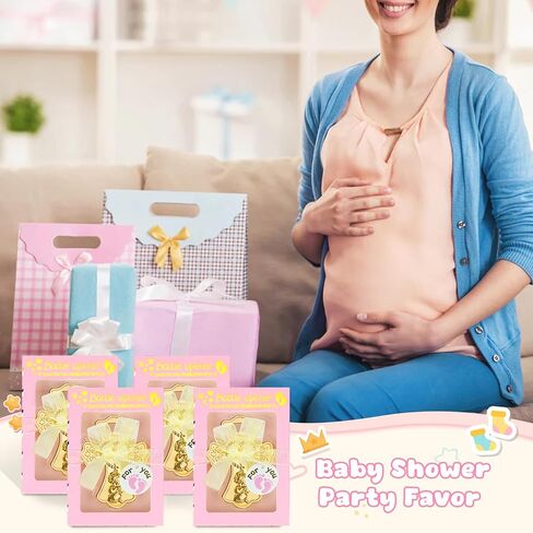 AerWo 24 عبوة من هدايا فتاحة زجاجات استحمام الطفل، صلاة الملاك اللطيفة في فتاحة زجاجات على شكل صليب ذهبي مع علب هدايا، هدايا متعددة الاستخدامات لحفلات استقبال المولود الجديد للضيوف، هدايا تذكارية لديكور المناولة الأولى in Kuwait