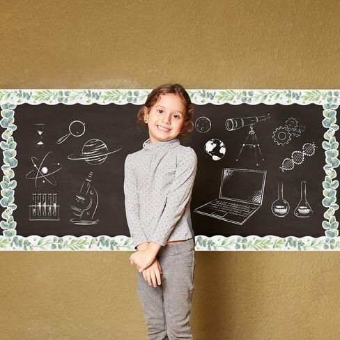 24 قطعة من لوحة نشرة الأوكالبتوس المغناطيسية للفصل الدراسي، حدود للفصل الدراسي، حدود مغناطيسية للمعلمين، شرائط حدود للفصل الدراسي، ديكورات للفصول الدراسية لسبورة السبورة المكتبية، لوحة بيضاء للديكور in Kuwait