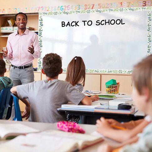 24 قطعة من لوحة نشرة الأوكالبتوس المغناطيسية للفصل الدراسي، حدود للفصل الدراسي، حدود مغناطيسية للمعلمين، شرائط حدود للفصل الدراسي، ديكورات للفصول الدراسية لسبورة السبورة المكتبية، لوحة بيضاء للديكور in Kuwait