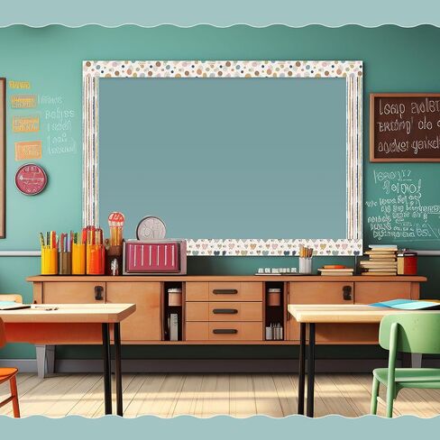 3 Rolls 4 x 12 ft Bulletin Board Roll and 6 Rolls 160 ft Rolled Border Trim Fade Resistant Bulletin Board Paper Bulletin Board Borders for Classroom Back to School Decorations(Morandi) in Saudi Arabia