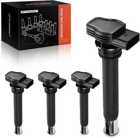 A-Premium Engine Ignition Coil Pack Compatible with Volkswagen Jetta Passat Golf Tiguan Beetle CC Eos GTI Rabbit & Audi A3 A4 A5 A6 TT Quattro allroad Q3 Q5 & More in Saudi Arabia