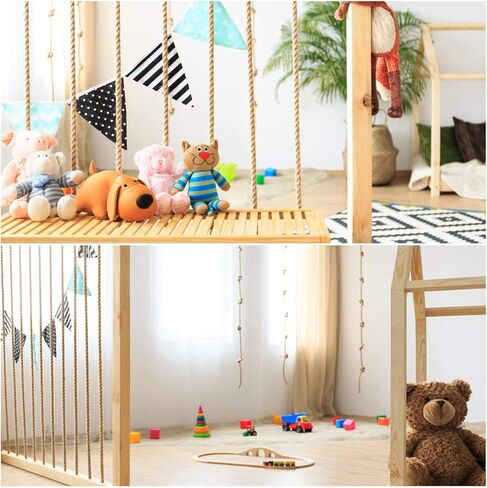 حبل الجوت الملتوي مقاس 1/2 بوصة، 3 جدائل من حبل القنب الطبيعي العتيق للتعليق أو الحرف اليدوية، ديكور منزلي، مناظر طبيعية، بحري - 100 قدم (0.5) in Kuwait