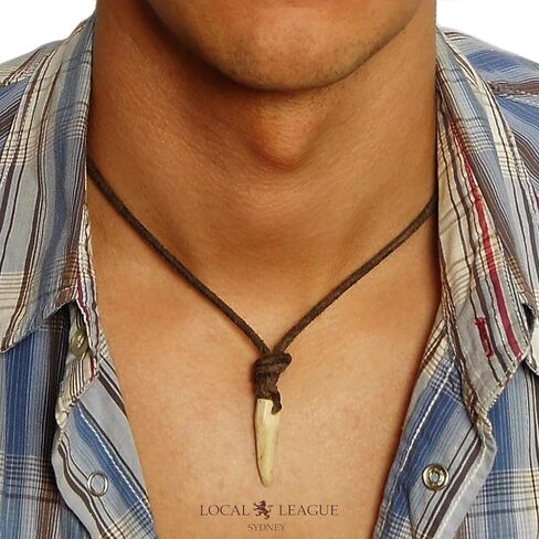 Mens Necklace with Cross/Tooth/Arrowhead/Surfboard/Tusk Pendant SURF-INSPIRED STYLE Cord Rope for Men, Boyfriend Holidays Vacation BEACH Party Tribal Festival, Imitation in Saudi Arabia