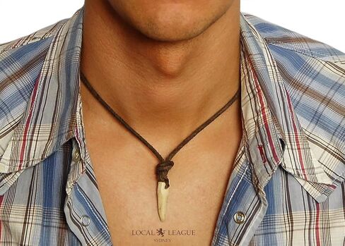 Mens Necklace with Cross/Tooth/Arrowhead/Surfboard/Tusk Pendant SURF-INSPIRED STYLE Cord Rope for Men, Boyfriend Holidays Vacation BEACH Party Tribal Festival, Imitation in Saudi Arabia