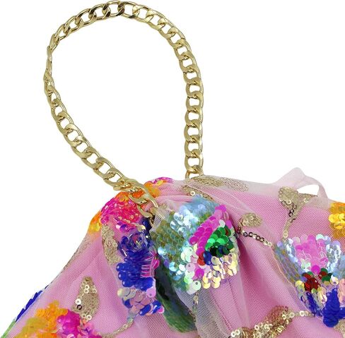 Women's Metal Chain Halter Cross Crop Top Sequin Embroidery Self-tie Wrap Backless Bandage Cami Vest in Kuwait