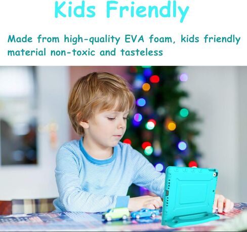 حافظة MAISON Kids لجهاز iPad 9th/8th/7th Generation، 2021/2020/2019 مقاس 10.2 بوصة - غطاء حامل واقٍ خفيف الوزن مقاوم للصدمات مع واقي شاشة مدمج (أحمر + أزرق) in Saudi Arabia