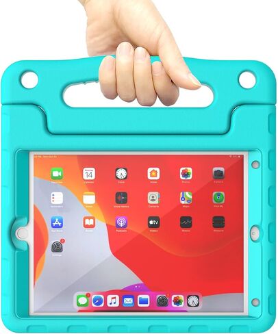 حافظة MAISON Kids لجهاز iPad 9th/8th/7th Generation، 2021/2020/2019 مقاس 10.2 بوصة - غطاء حامل واقٍ خفيف الوزن مقاوم للصدمات مع واقي شاشة مدمج (أحمر + أزرق) in Saudi Arabia