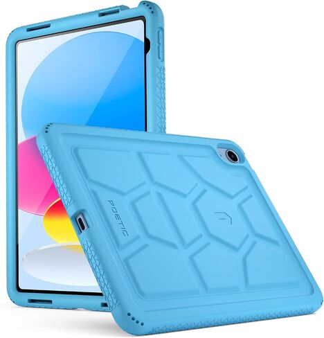 Poetic TurtleSkin Designed for New iPad 10.9 inch 10th Generation (2022) Case, Heavy Duty Shockproof Kids Friendly Silicone Case Cover, Only Compatible with New iPad 10.9 10th Generation, Black in Saudi Arabia