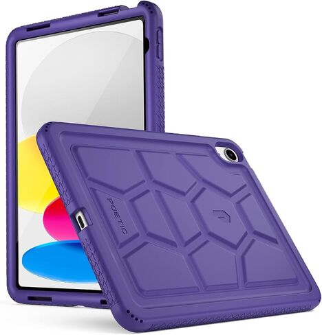 Poetic TurtleSkin Designed for New iPad 10.9 inch 10th Generation (2022) Case, Heavy Duty Shockproof Kids Friendly Silicone Case Cover, Only Compatible with New iPad 10.9 10th Generation, Black in Saudi Arabia