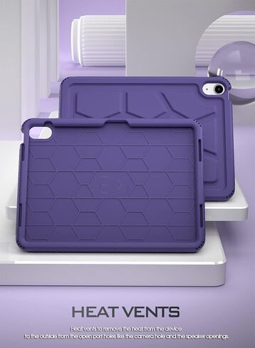 Poetic TurtleSkin Designed for New iPad 10.9 inch 10th Generation (2022) Case, Heavy Duty Shockproof Kids Friendly Silicone Case Cover, Only Compatible with New iPad 10.9 10th Generation, Black in Saudi Arabia