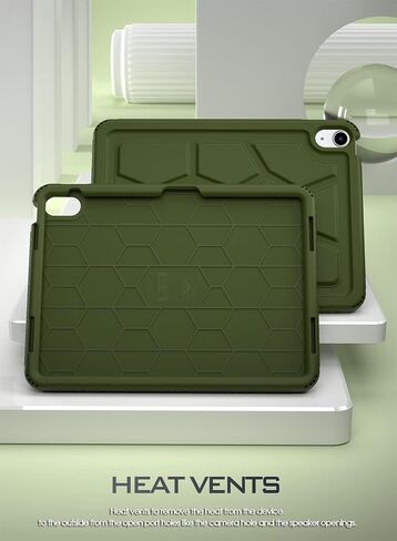 Poetic TurtleSkin Designed for New iPad 10.9 inch 10th Generation (2022) Case, Heavy Duty Shockproof Kids Friendly Silicone Case Cover, Only Compatible with New iPad 10.9 10th Generation, Black in Saudi Arabia
