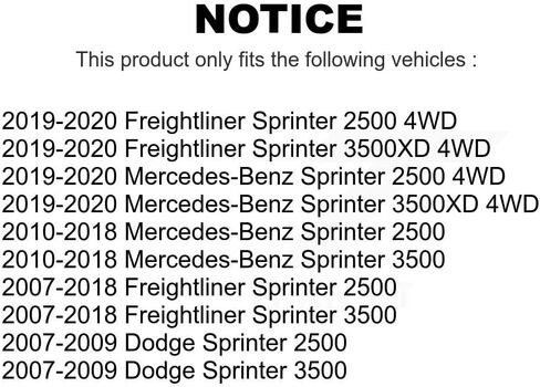 مجموعة نهاية قضيب ربط التوجيه الأمامي لـ Sprinter 2500 Mercedes-Benz 3500 Freightliner Dodge 3500XD KTR-101947 in Saudi Arabia