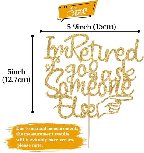 غلاف كعكة التقاعد، I'm Retired/The Legend has Retired، زينة كعكة التقاعد السعيدة والمضحكة باللون الذهبي اللامع in Kuwait