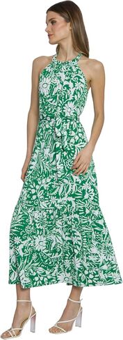 Maggy London Casual Sleeveless, Waist Tie, Maxi Unlined Halter Dresses for Women in Saudi Arabia
