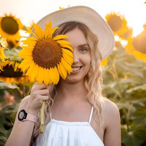 Floral Engraved Bands for Garmin Venu 2Plus, Venu Sq2, Venu, Vivoactive 5, Vivoactive 3, Soft Silicone Flower Pattern Replacement Strap for Garmin Vivomove Sport and Forerunner 245 645 Music, 2 PACK in Kuwait