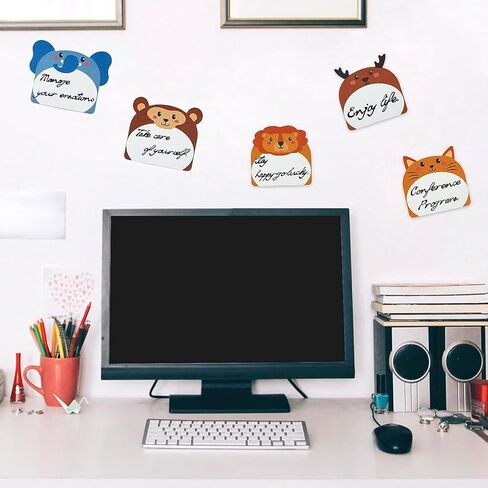 ملاحظات لاصقة لطيفة، 12 حزمة من الملاحظات اللاصقة الكرتونية على شكل حيوانات Kawaii، أعلام، ملاحظات لاصقة ممتعة، دفاتر ملاحظات لطيفة، وسادات ملاحظات لاصقة للمكتب والمنزل والأطفال وزملاء الغرف وهدايا التبويب (القطط) in Kuwait