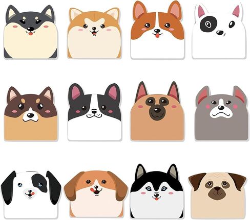 ملاحظات لاصقة لطيفة، 12 حزمة من الملاحظات اللاصقة الكرتونية على شكل حيوانات Kawaii، أعلام، ملاحظات لاصقة ممتعة، دفاتر ملاحظات لطيفة، وسادات ملاحظات لاصقة للمكتب والمنزل والأطفال وزملاء الغرف وهدايا التبويب (القطط) in Kuwait
