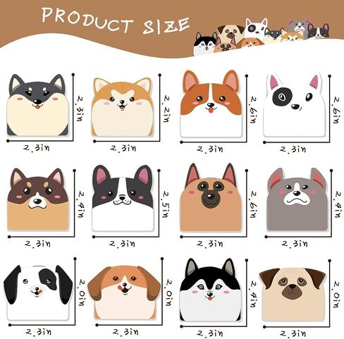 ملاحظات لاصقة لطيفة، 12 حزمة من الملاحظات اللاصقة الكرتونية على شكل حيوانات Kawaii، أعلام، ملاحظات لاصقة ممتعة، دفاتر ملاحظات لطيفة، وسادات ملاحظات لاصقة للمكتب والمنزل والأطفال وزملاء الغرف وهدايا التبويب (القطط) in Kuwait
