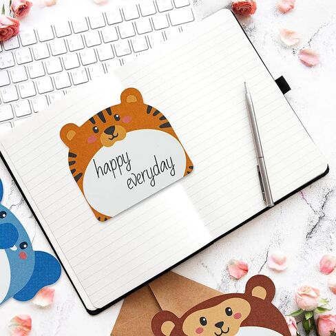 ملاحظات لاصقة لطيفة، 12 حزمة من الملاحظات اللاصقة الكرتونية على شكل حيوانات Kawaii، أعلام، ملاحظات لاصقة ممتعة، دفاتر ملاحظات لطيفة، وسادات ملاحظات لاصقة للمكتب والمنزل والأطفال وزملاء الغرف وهدايا التبويب (القطط) in Kuwait