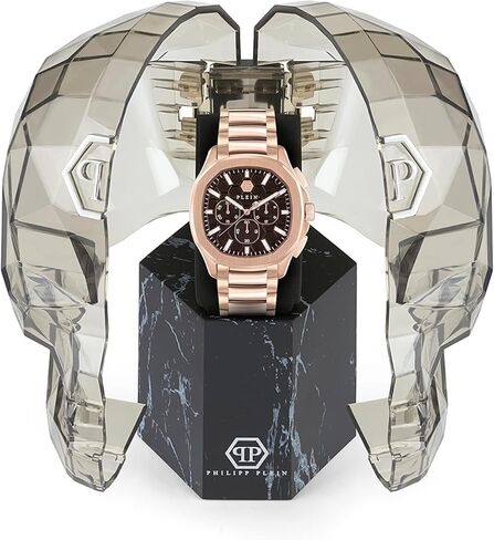 ساعة فيليب بلين الفاخرة للرجال من مجموعة فيليب بلين مع سوار من الذهب الوردي يتميز بعلبة من الذهب الوردي وميناء بني in Kuwait