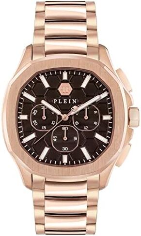 ساعة فيليب بلين الفاخرة للرجال من مجموعة فيليب بلين مع سوار من الذهب الوردي يتميز بعلبة من الذهب الوردي وميناء بني in Kuwait
