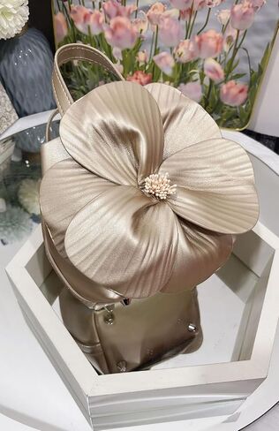 Women's Floral Clutch Purse PU Leather Flower Evening Bags Party Prom Handbag Wedding Crossbody Bucket Purse in Saudi Arabia