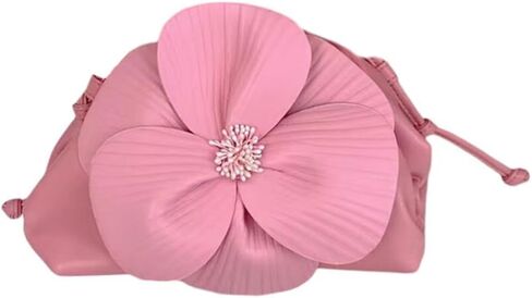 Women's Floral Clutch Purse PU Leather Flower Evening Bags Party Prom Handbag Wedding Crossbody Bucket Purse in Saudi Arabia