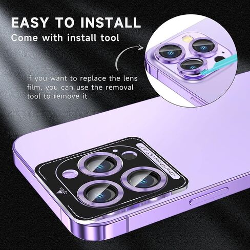 [3+1] for iPhone 14 Pro Max/iPhone 14 Pro Camera Lens Protector, 9H Tempered Glass [Anti Scrach] Metal Individual Ring Camera Screen Protector Cover for iPhone 14 Pro/Pro Max,Glitter in Saudi Arabia