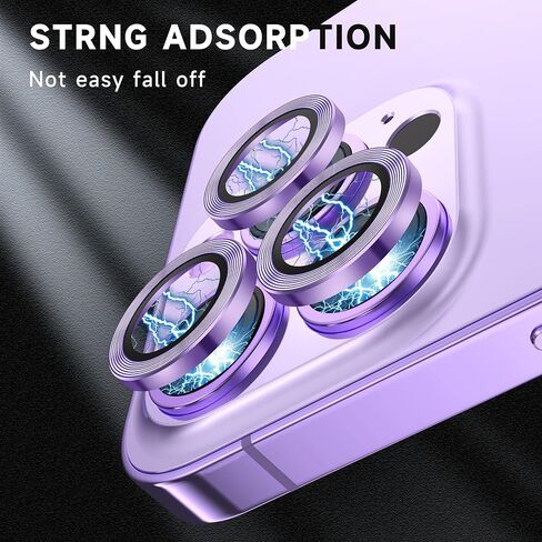 [3+1] for iPhone 14 Pro Max/iPhone 14 Pro Camera Lens Protector, 9H Tempered Glass [Anti Scrach] Metal Individual Ring Camera Screen Protector Cover for iPhone 14 Pro/Pro Max,Glitter in Saudi Arabia