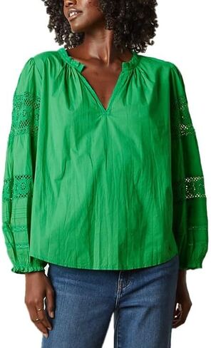 Velvet by Graham & Spencer Women's Tayler Cotton Lace Top in Saudi Arabia