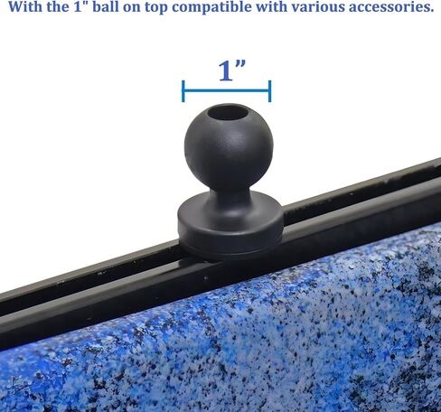 حامل كروي عالمي مقاس 1 بوصة مع ملحق T-Bolt لقوارب الكاياك - متوافق مع ملحقات ذاكرة الوصول العشوائي (RAM)، مثالي لمكتشفي الأسماك، وقضيب الصيد، وكاميرات الحركة، وملحقات تثبيت مسار الكاياك in Kuwait