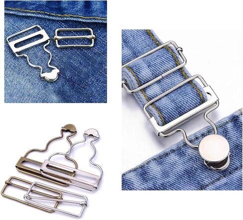 20 مجموعة من الإبزيم المعدني مقاس 1-1/2 بوصة مع إبزيم منزلق ثلاثي الانزلاق قابل للتعديل لحمالات الجينز، وسراويل المريلة، إكسسوارات الخياطة ذاتية الصنع، إبزيم تعليق بلونين in Kuwait