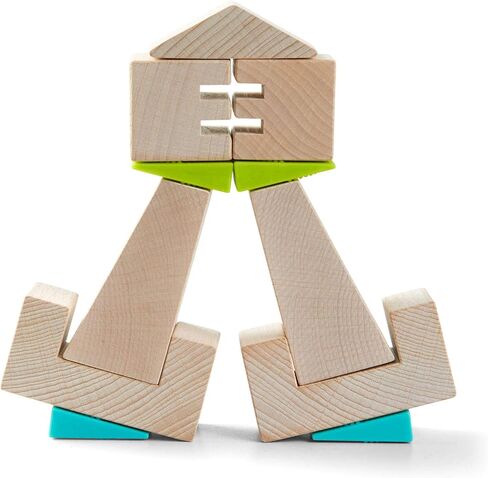 HABA Crooked Tower - 19 Wooden Blocks and 6 Wedges with Pattern Cards for ages 4+(Made in Germany) in Saudi Arabia