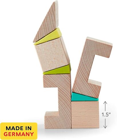 HABA Crooked Tower - 19 Wooden Blocks and 6 Wedges with Pattern Cards for ages 4+(Made in Germany) in Saudi Arabia