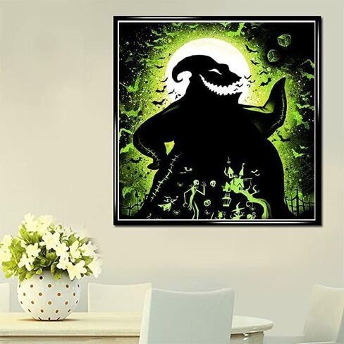 ADLOX DIY 5D Diamond Art Painting Kits Halloween 16X16 Painting Cross Stitch Full Drill Crystal Rhinestone Embroidery Pictures Arts Craft for Home Wall Decor in Kuwait