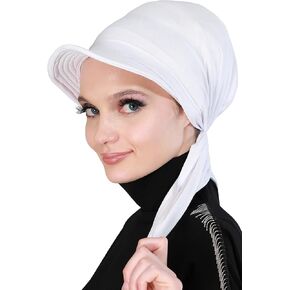 Aisha's Design Instant Turban Hijab Scarves for Women, 95% Cotton Pre-tied Jersey Head Wrap Bonnet & Shawl