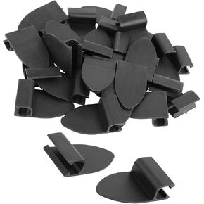 Motoforti Universal Car Floor Mat Clip, Plastic, Black, 30 Pcs