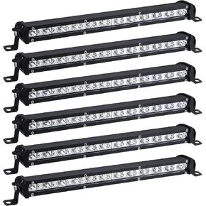 Treela 6 قطع 14 بوصة LED بار السائبة السيارات إشارة صف LED بار 36W 3600lm Ip67 مقاوم للماء سليم على الطرق الوعرة القيادة ضوء 3D LED بقعة مصباح الفيضانات كومبو شعاع لمركبة ATV UTV الشاحنات قارب، 12 فولت -24 فولت