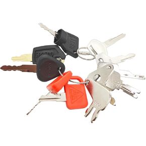 11 Heavy Equipment Keys, Compatible with CAT,Caterpillar, Case, JD, JCB, Volvo, Komatsu, Kubota, Heavy Construction Equipment Ignition Key Set