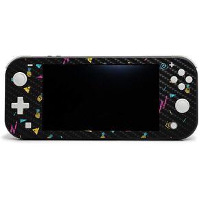 MightySkins Carbon Fiber Skin for Nintendo Switch Lite - 90s Fun | Protective, Durable Textured Carbon Fiber Finish | Easy to Apply, Remove, and Change Styles | Made in The USA (CF-NISWILIT-90s Fun)