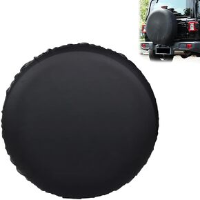Amooca Spare Tire Cover Thickening PVC Leather Automotive Wheel Cover Universal Fit for SUV Truck Camper Trailer RV JP FJ Waterproof Sun Rain Snow Tire Protector Black 19-21 inch