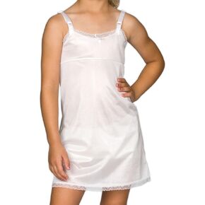 I.C. Collections Little Girls White Simple Empire Waist Slip, 4-6x