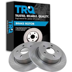 TRQ Rear Disc Brake Rotor Pair Set for 2013-2018 Ford C-Max / 2013-2016 Ford Escape / 2014-2018 Ford Transit Connect