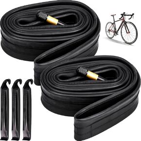2 Pack 700C Road Bike Tubes 700 x 35C/38C/40C/43C AV 48mm Schrader Valve Bicycle Tubes Compatible with 700x35C 700x36C 700x38C 700x39C 700x40C 700x41C 700x42C 700x43C Road Tire Tubes